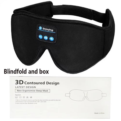 New 3D Wireless Music Headphone Sleep Breathable Smart Eye Mask Bluetooth Headset Call with Mic for Ios Android Mac Dropshipping
